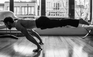 Man doing a planche