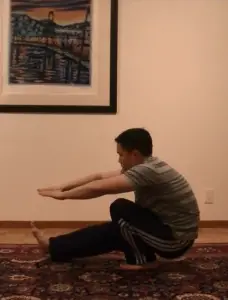 The bottom of a Pistol Squat